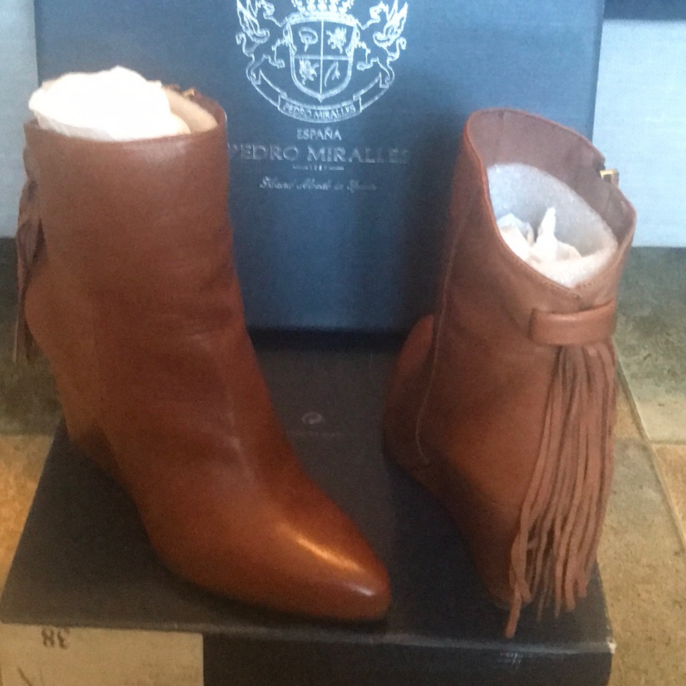Pedro Miralles Fringe Booties
